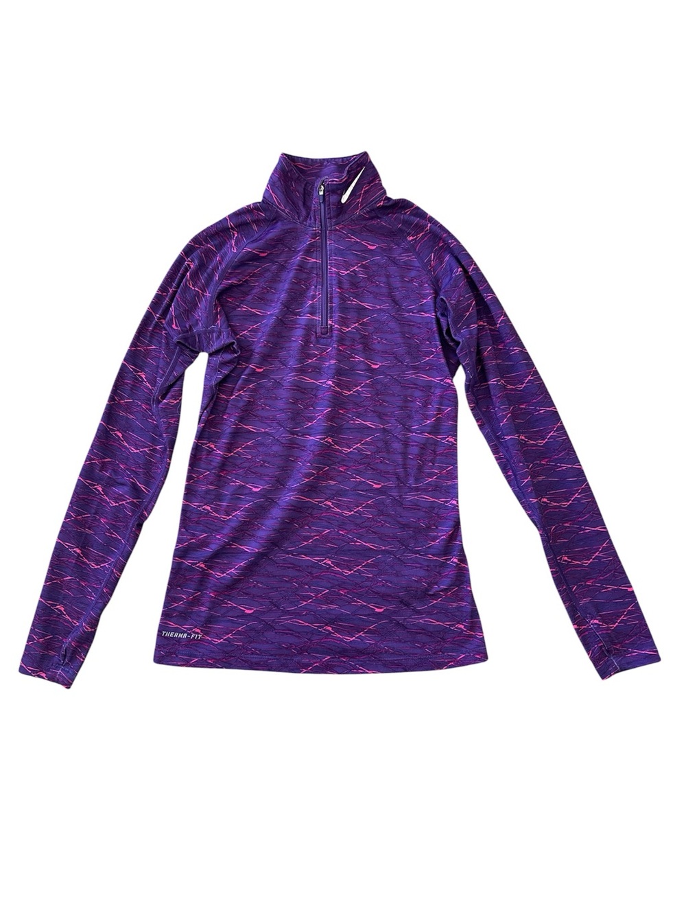 Nike Pro Combat Therma-FIT Purple 1/4 Zip Pullover Size Small